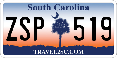 SC license plate ZSP519