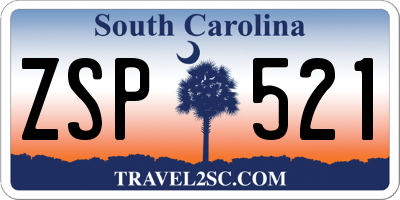 SC license plate ZSP521