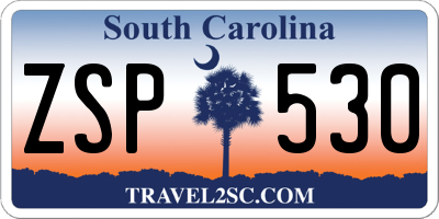 SC license plate ZSP530