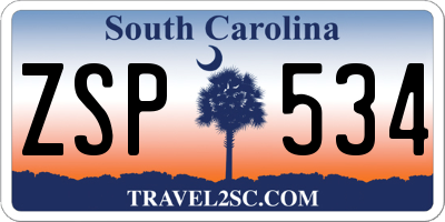 SC license plate ZSP534