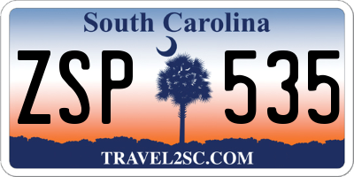 SC license plate ZSP535