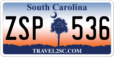 SC license plate ZSP536
