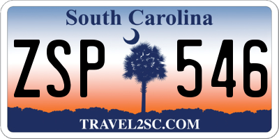 SC license plate ZSP546