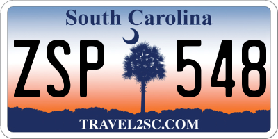 SC license plate ZSP548