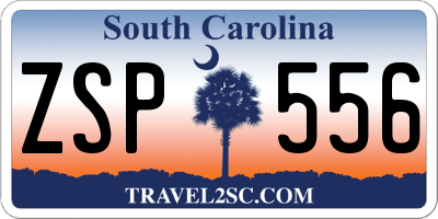 SC license plate ZSP556