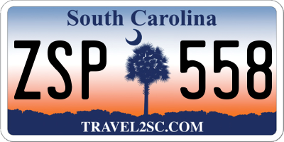 SC license plate ZSP558