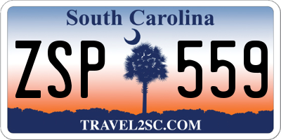 SC license plate ZSP559