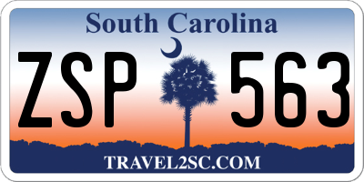 SC license plate ZSP563