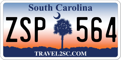 SC license plate ZSP564