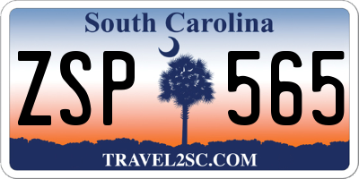 SC license plate ZSP565
