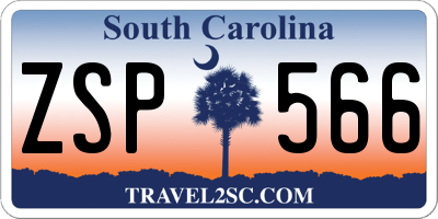SC license plate ZSP566