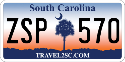 SC license plate ZSP570