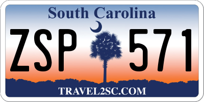 SC license plate ZSP571