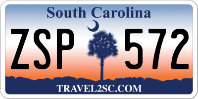 SC license plate ZSP572