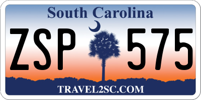 SC license plate ZSP575