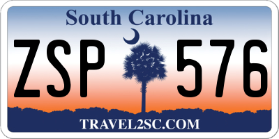 SC license plate ZSP576