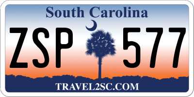 SC license plate ZSP577