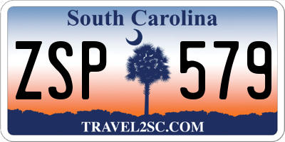 SC license plate ZSP579