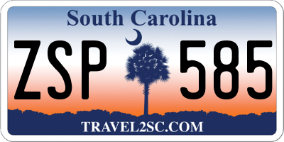 SC license plate ZSP585