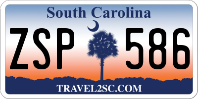 SC license plate ZSP586