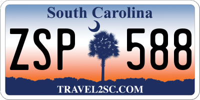 SC license plate ZSP588