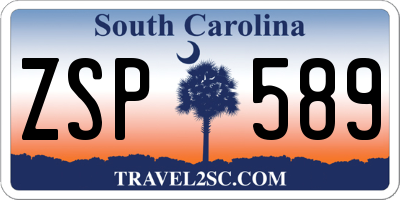 SC license plate ZSP589