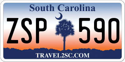 SC license plate ZSP590