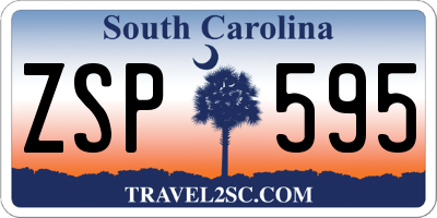 SC license plate ZSP595