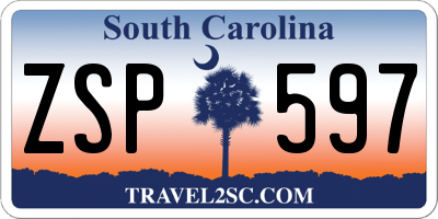 SC license plate ZSP597