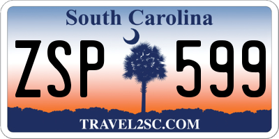 SC license plate ZSP599