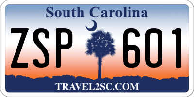 SC license plate ZSP601