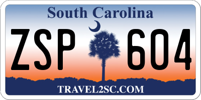 SC license plate ZSP604