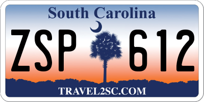 SC license plate ZSP612