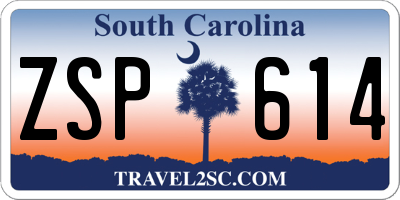 SC license plate ZSP614