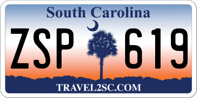 SC license plate ZSP619