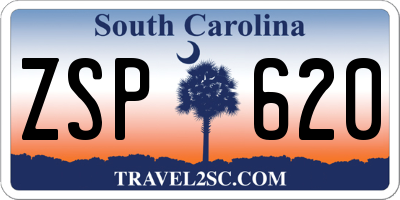 SC license plate ZSP620
