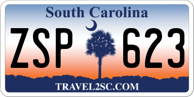 SC license plate ZSP623