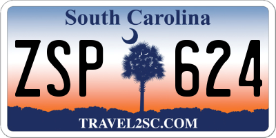 SC license plate ZSP624
