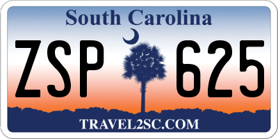 SC license plate ZSP625