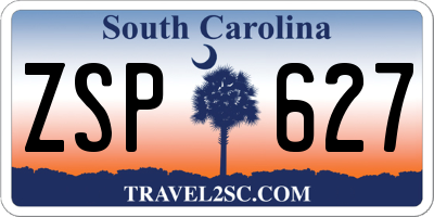 SC license plate ZSP627