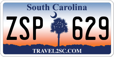 SC license plate ZSP629