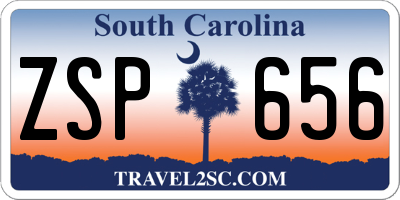 SC license plate ZSP656