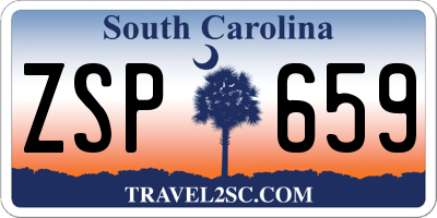 SC license plate ZSP659