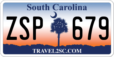 SC license plate ZSP679