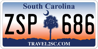 SC license plate ZSP686