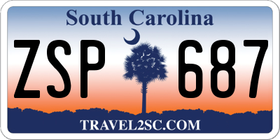 SC license plate ZSP687
