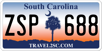 SC license plate ZSP688