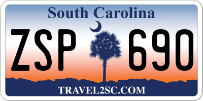 SC license plate ZSP690