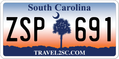 SC license plate ZSP691