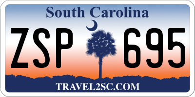 SC license plate ZSP695